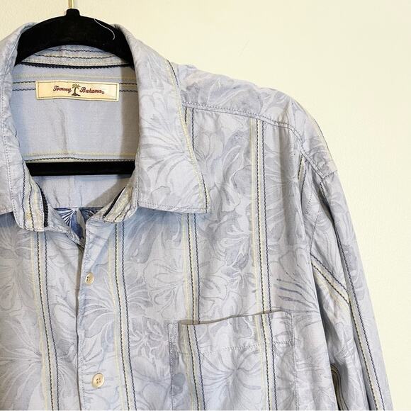 Tommy Bahama Men's Long Sleeve Silk Blend Hawaiian Button Down Size XL - Picture 6 of 14